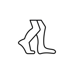 Legs icon Flat fill set collection