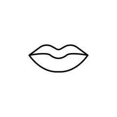 Lips icon Flat fill set collection