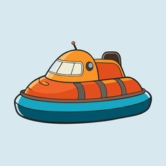 vector illustration of a hovercraft
