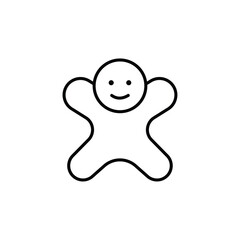 Man cookie icon Flat fill set collection