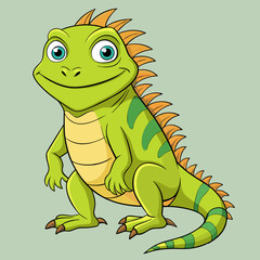 iguana  cartoon vector