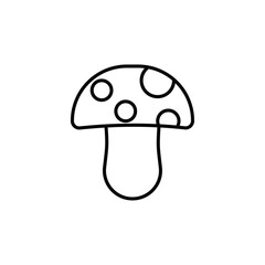 mushroom icon Flat fill set collection