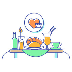 brunch setup icon, brunch setup vector illustration-simple illustration of brunch setup, perfect for brunch setup logos and themed design 