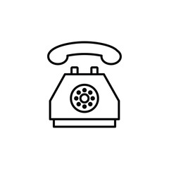 old phone icon Flat fill set collection