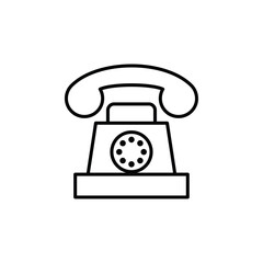 old phone icon Flat fill set collection