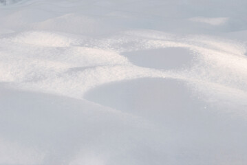 Snow surface close up as background