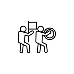 Parade icon Flat fill set collection