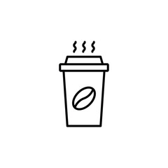 Paper coffee cup icon Flat fill set collection