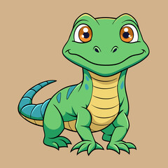Fototapeta premium komodo dragon vector illustration