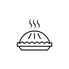 Pie icon Flat fill set collection