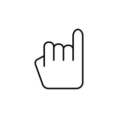 Pinky finger icon Flat fill set collection