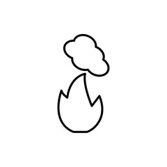 pollution icon Flat fill set collection