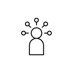 Productive man icon Flat fill set collection