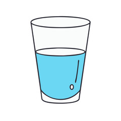 glass of water icon, glass of water vector illustration-simple illustration of glass of water, perfect for glass of water logos and themed design 