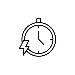 Quick time icon Flat fill set collection