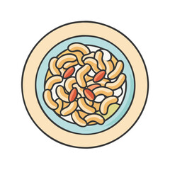 plate of pasta icon, plate of pasta vector illustration-simple illustration of plate of pasta, perfect for plate of pasta logos and themed design 