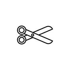 Scissors cutting icon Flat fill set collection