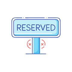 reserved table sign icon, reserved table sign vector illustration-simple illustration of reserved table sign, perfect for reserved table sign logos and themed design 