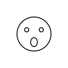 Shocked face icon Flat fill set collection