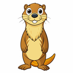 otter cartoon vector