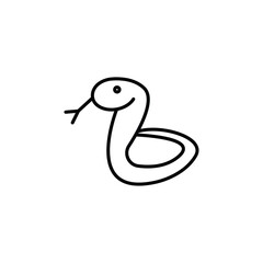 Fototapeta premium Snake icon Flat fill set collection