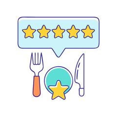 restaurant review stars icon, restaurant review stars vector illustration-simple illustration of restaurant review stars, perfect for restaurant review stars logos and themed design 