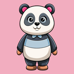 panda cartoon vector