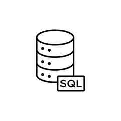 SQL server icon Flat fill set collection