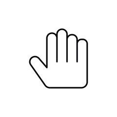 Stop sign with hand icon Flat fill set collection