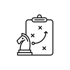 strategy icon Flat fill set collection