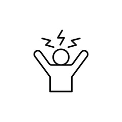 Stress icon Flat fill set collection