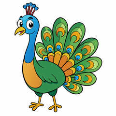peacock vector illustration