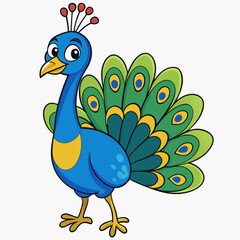 peacock vector illustration