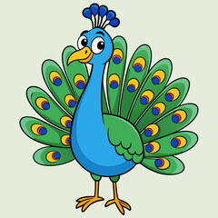peacock vector illustration