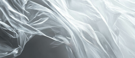 Obraz premium Exploration of transparent plastic textures over abstract art design in contemporary aesthetics