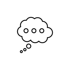 Thinking bubble icon Flat fill set collection