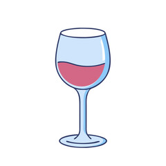wine glass icon, wine glass vector illustration-simple illustration of wine glass, perfect for wine glass logos and themed design 
