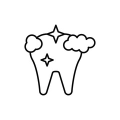tooth cleaning icon Flat fill set collection