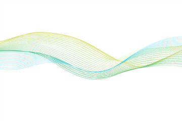 Abstract green white waves and lines pattern
