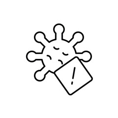 Virus Warning Alert icon Flat fill set collection