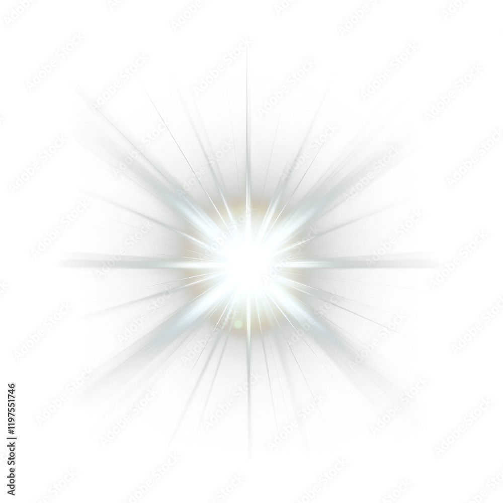 Sticker png sharp point light flare background effect starburst.