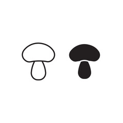 mushroom icon. Line Art Style Design Isolated... 
icon vector line logo design illustration outline flat on white background simple icons