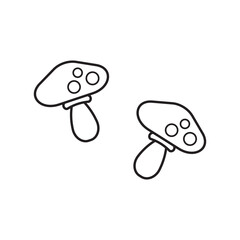mushroom icon. Line Art Style Design Isolated... 
icon vector line logo design illustration outline flat on white background simple icons