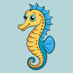 Fototapeta premium seahorse cartoon vector