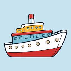 Obraz premium vector illustration of a ship