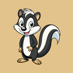 skunk cartoon vector