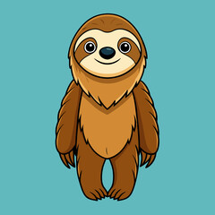 sloth cartoon vector