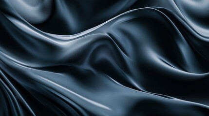 Fototapeta premium Dark Blue Silk Fabric Texture - Elegant and Luxurious Design