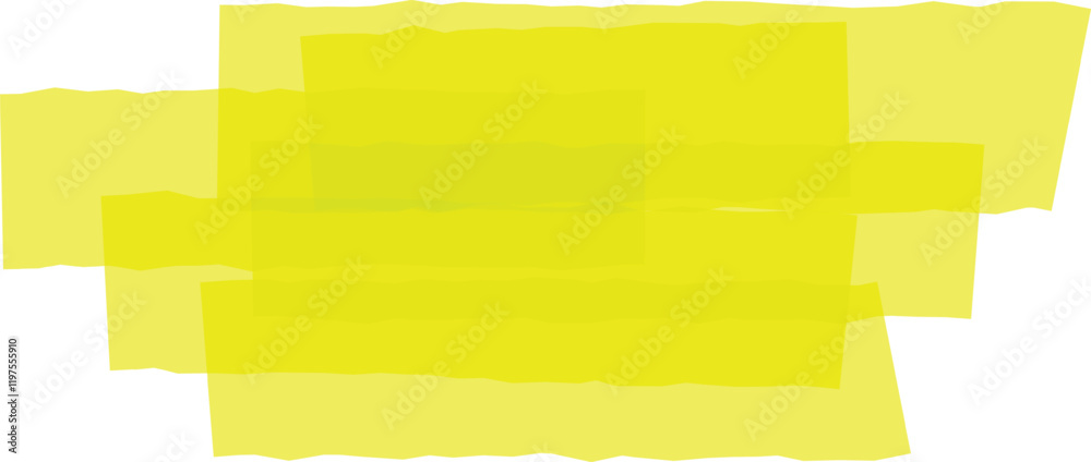 Poster multiple overlapping translucent fluorescent yellow rectangles with slightly irregular edges create 