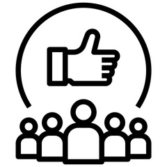 Obraz premium approval outline style icon